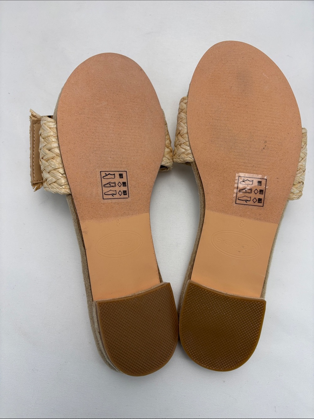 Scoop Women’s 8 Woven Raffia Slide Sandals with Tortoise Buckle - Natural - Picture 6 of 13